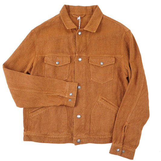 Manto 'Aragona' Linen Trucker Jacket - Top Shelf Apparel