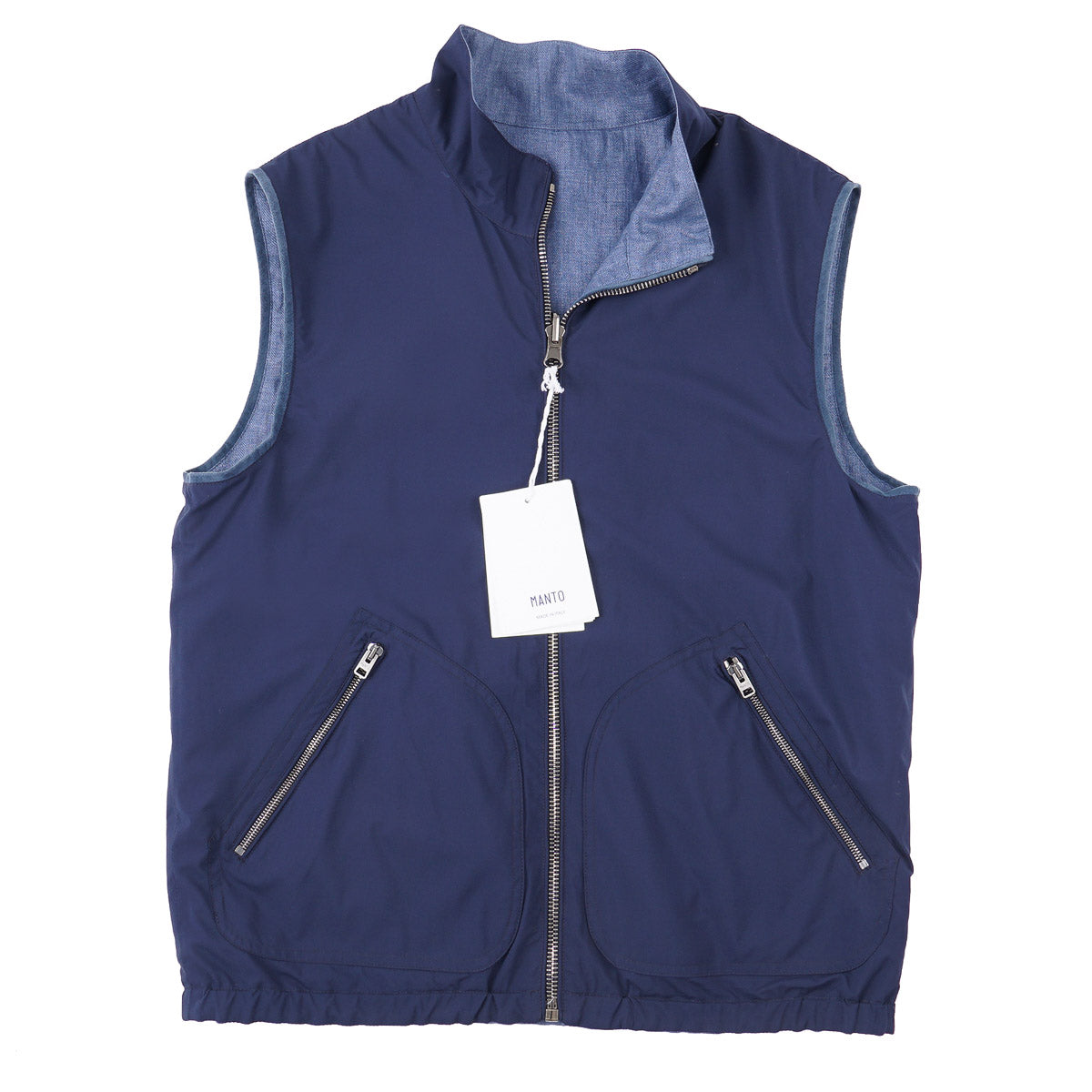 Manto Reversible Linen and Polyester Vest - Top Shelf Apparel