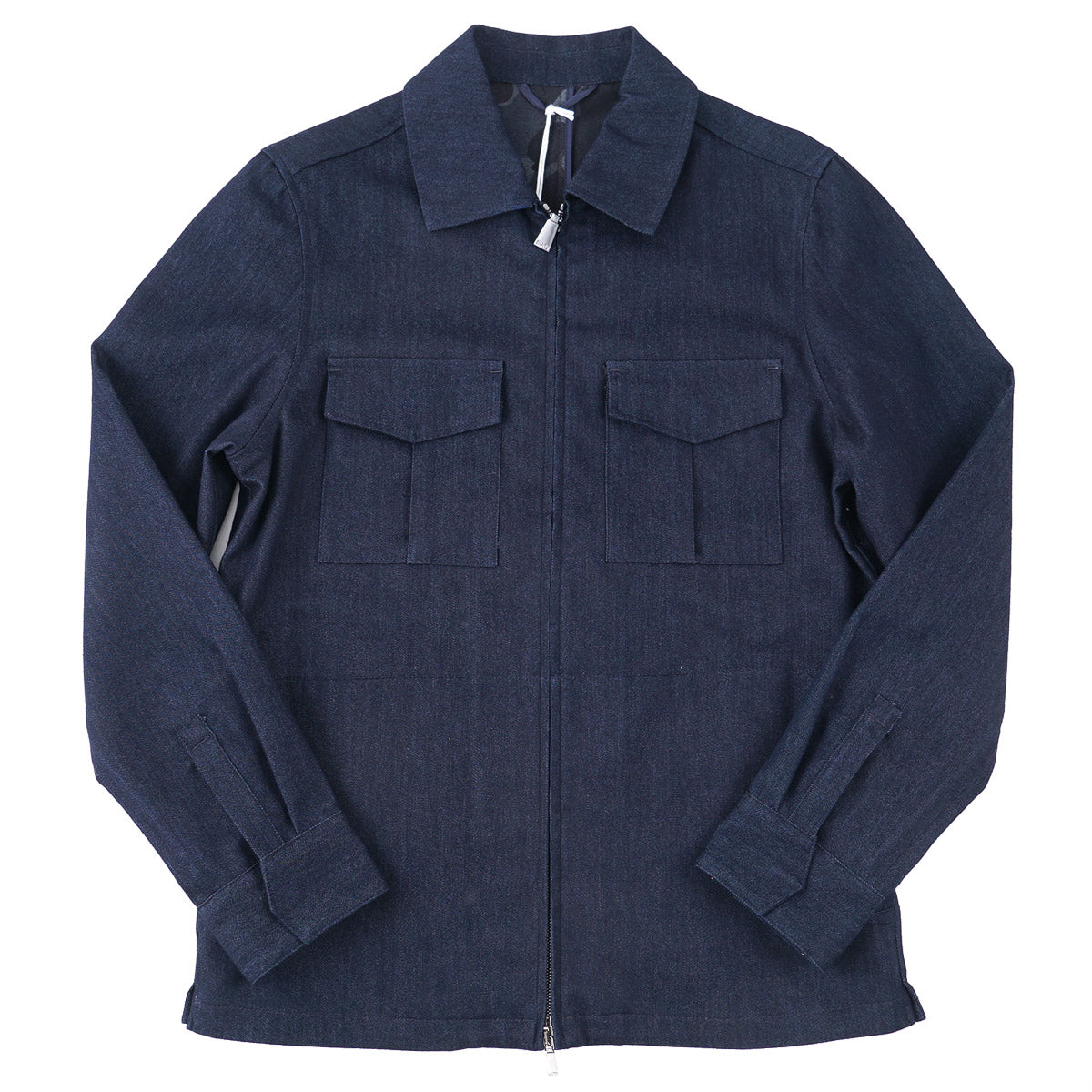 Manto Zip-Front Stretch Denim Jacket - Top Shelf Apparel