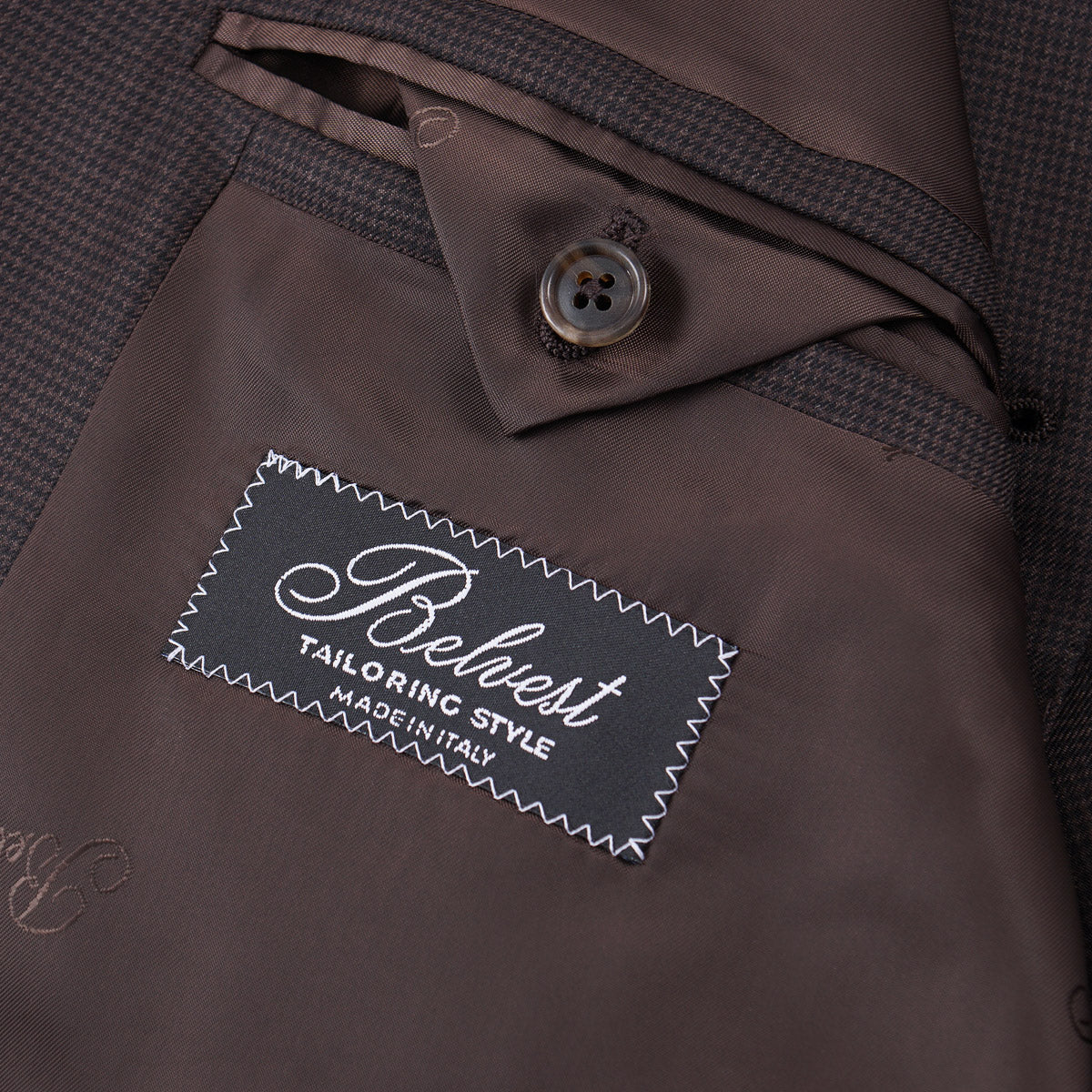 Belvest Houndstooth Super 160s Wool Suit - Top Shelf Apparel