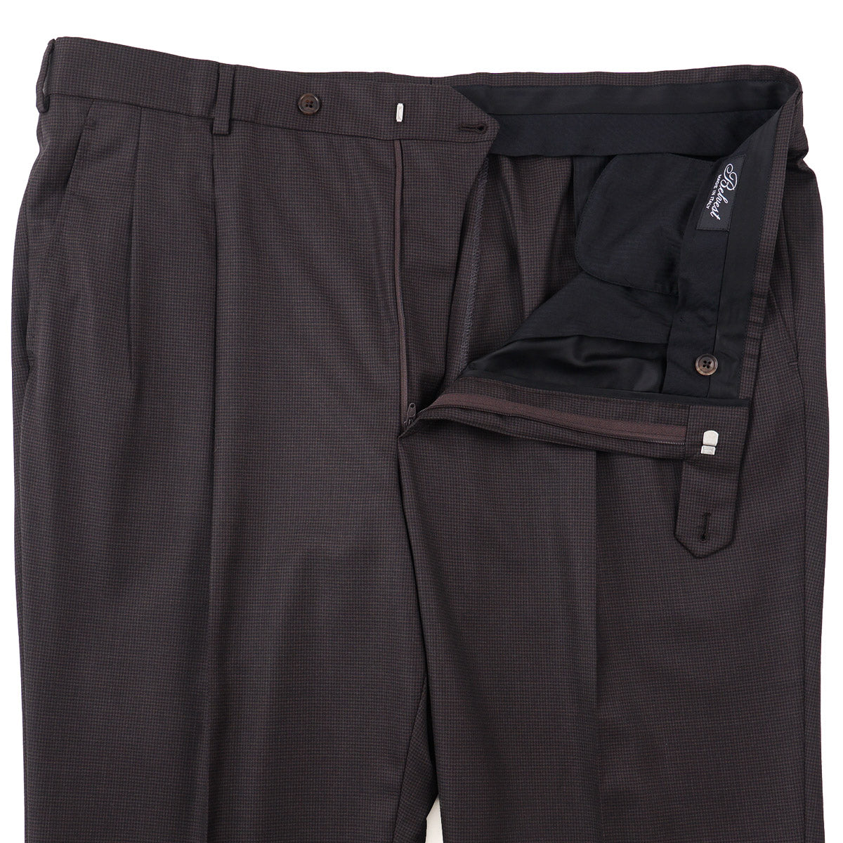 Belvest Houndstooth Super 160s Wool Suit - Top Shelf Apparel