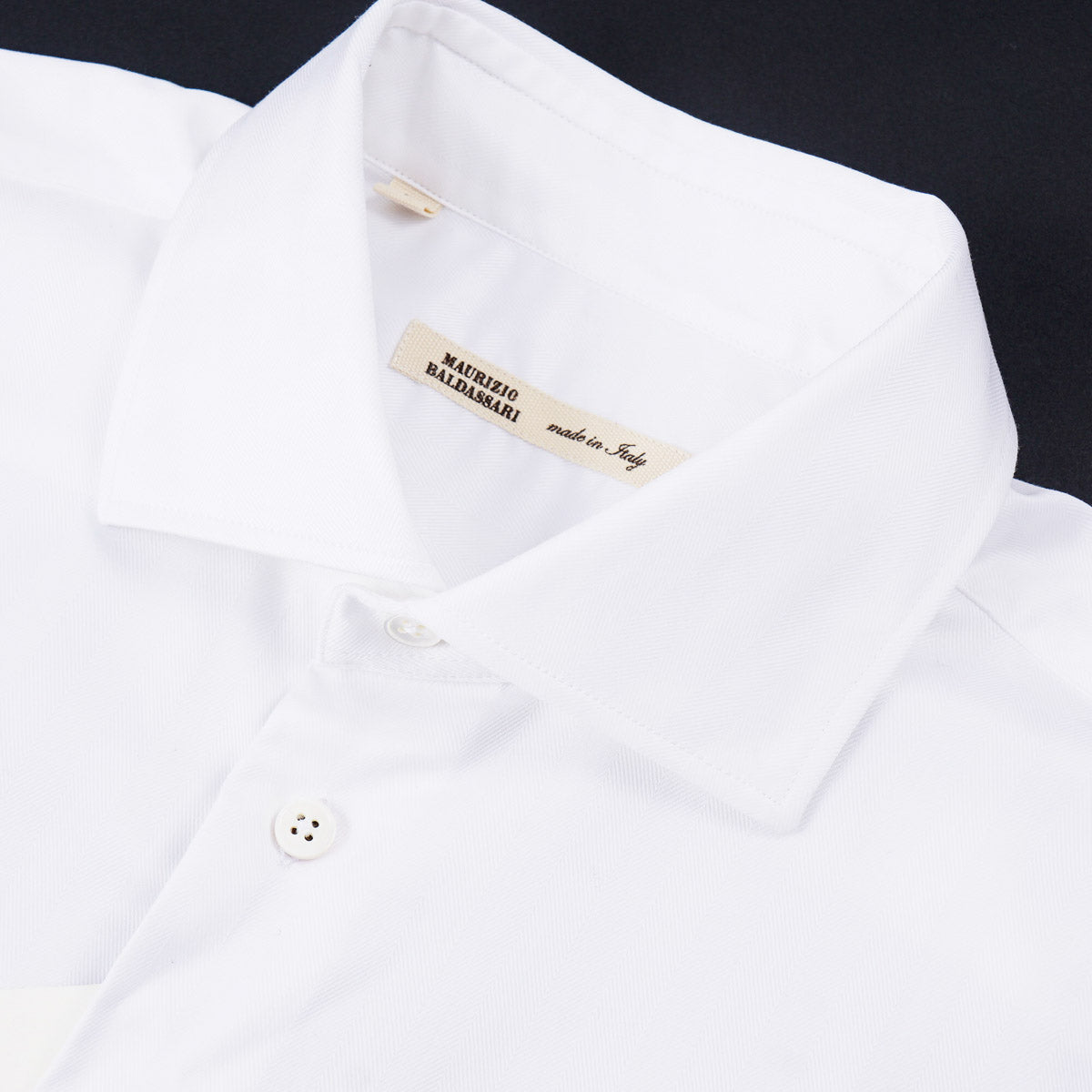 Maurizio Baldassari Herringbone Cotton Shirt