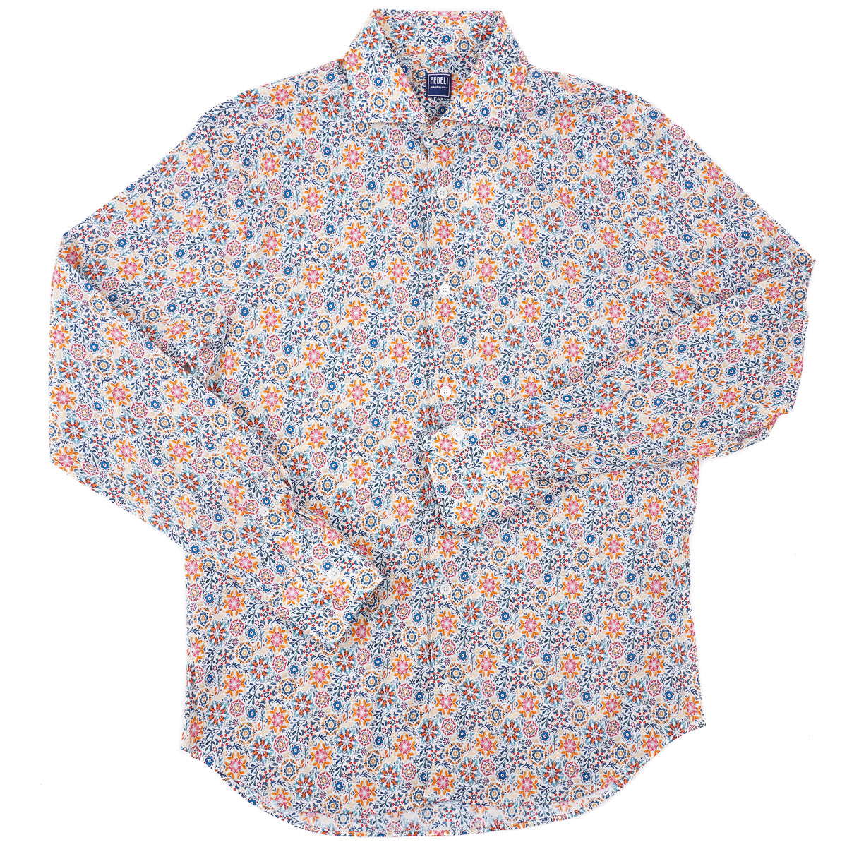 Fedeli Lightweight Printed Cotton Shirt