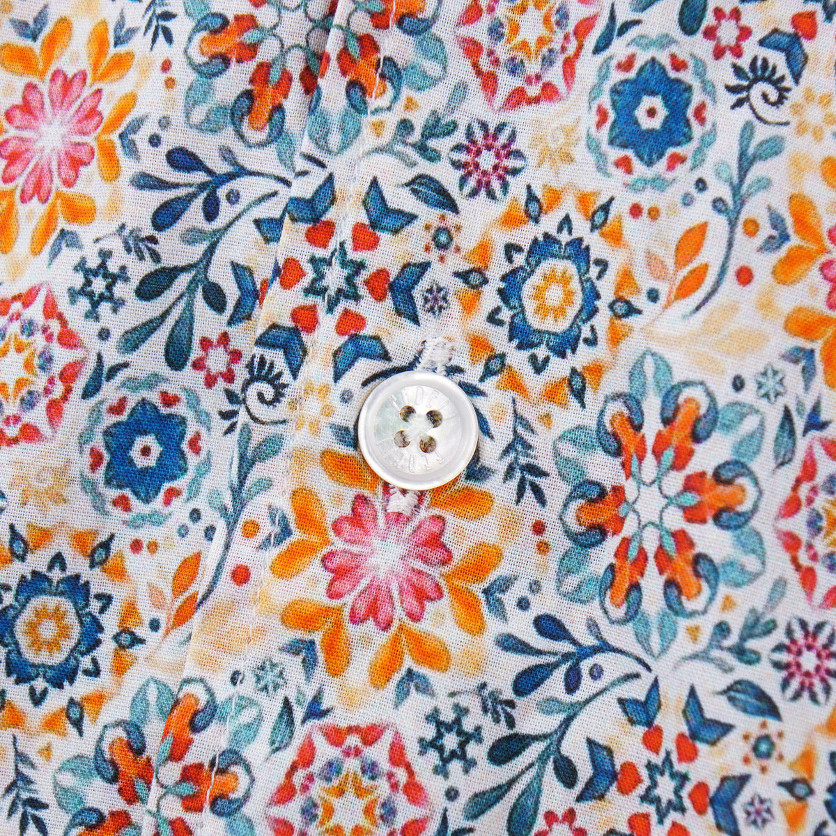 Fedeli Lightweight Printed Cotton Shirt