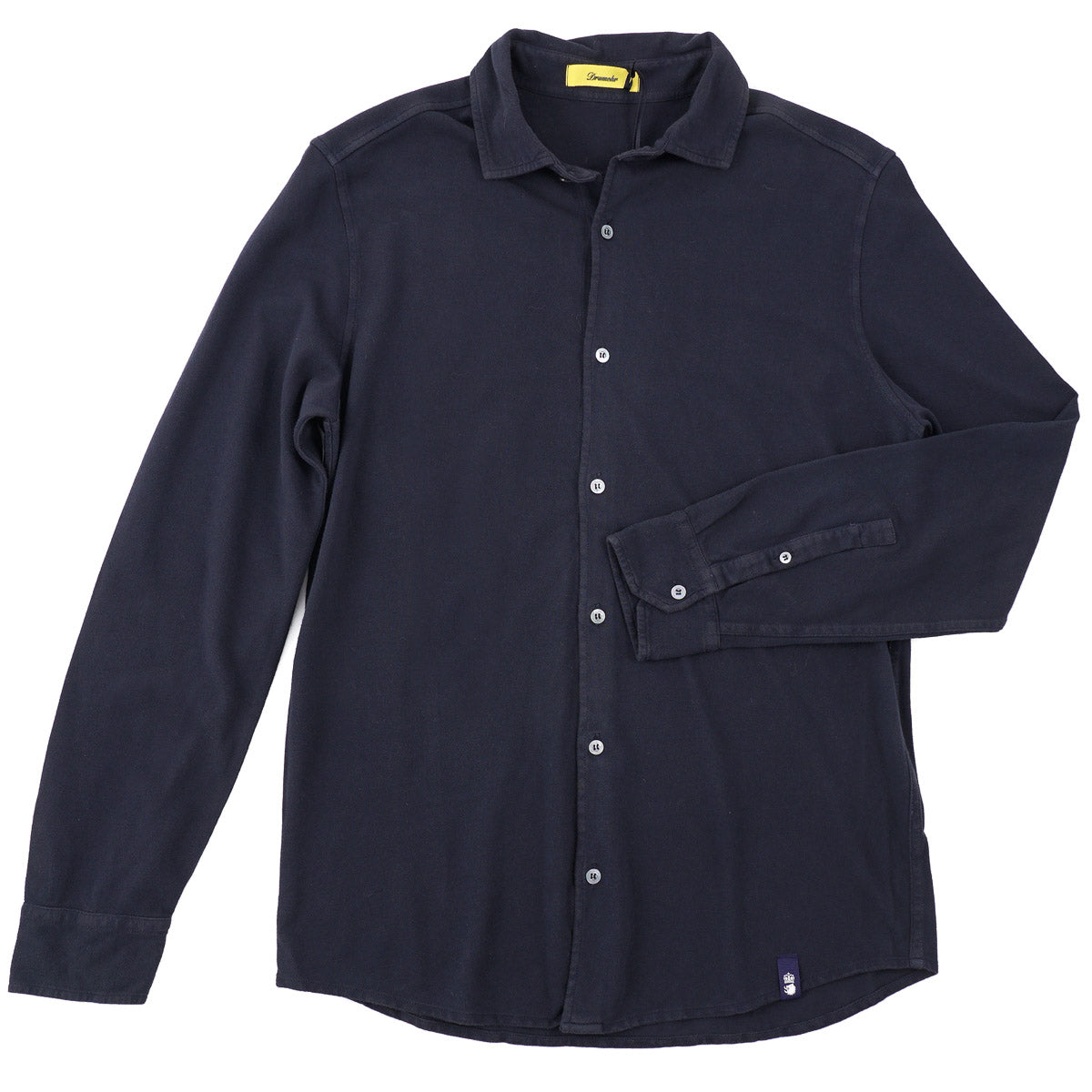 Drumohr Long Sleeve Pique Cotton Shirt