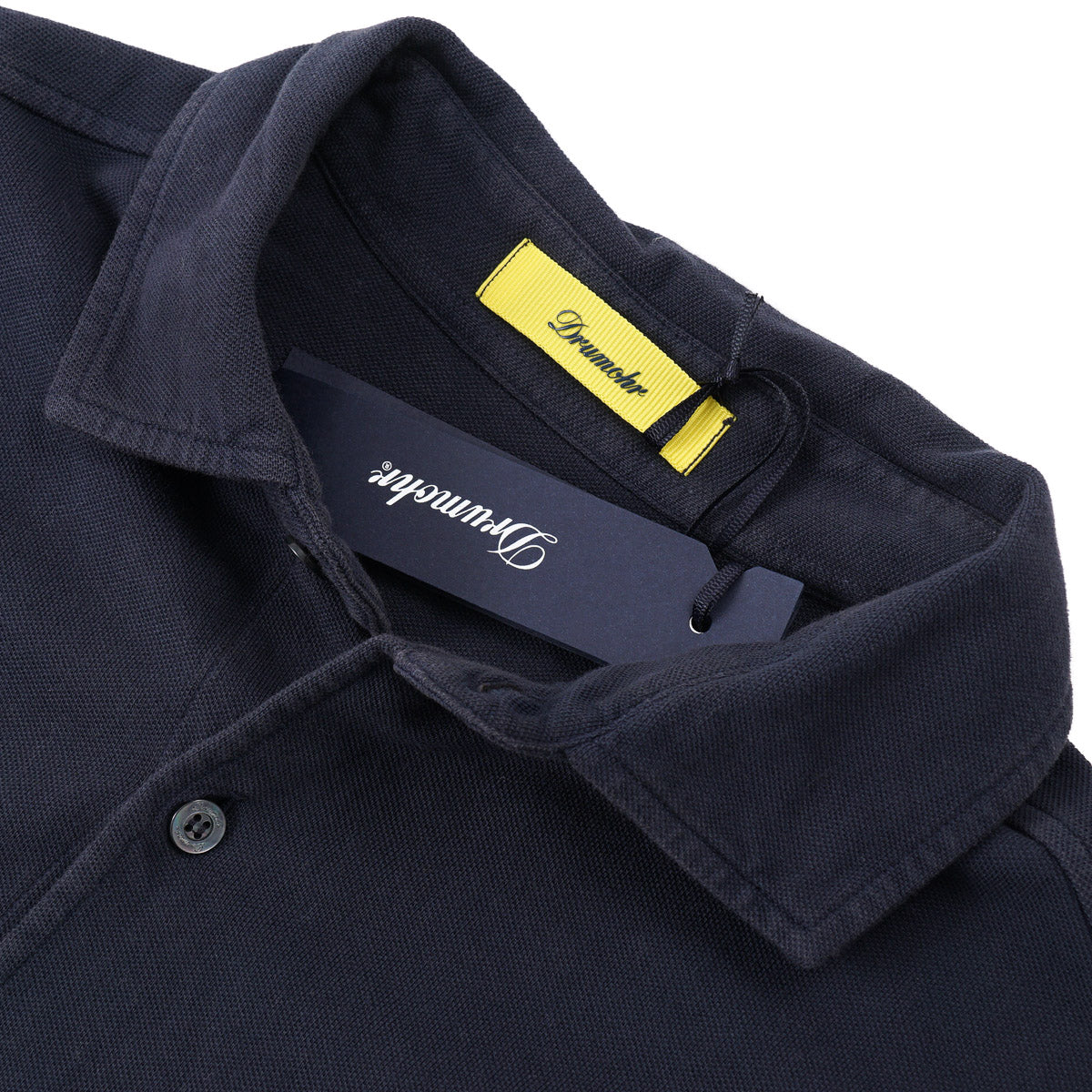 Drumohr Long Sleeve Pique Cotton Shirt