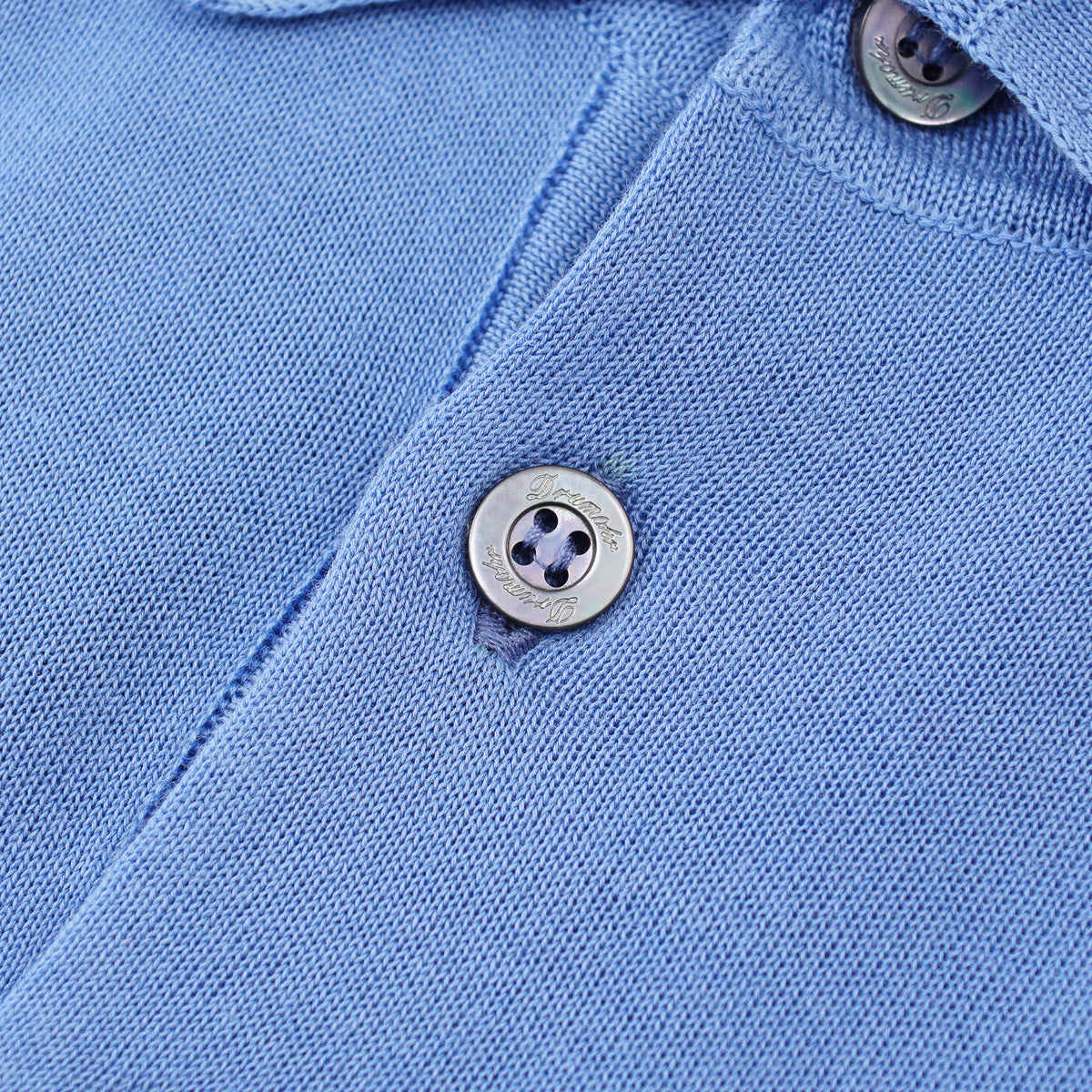 Drumohr Lightweight Cotton Polo Sweater