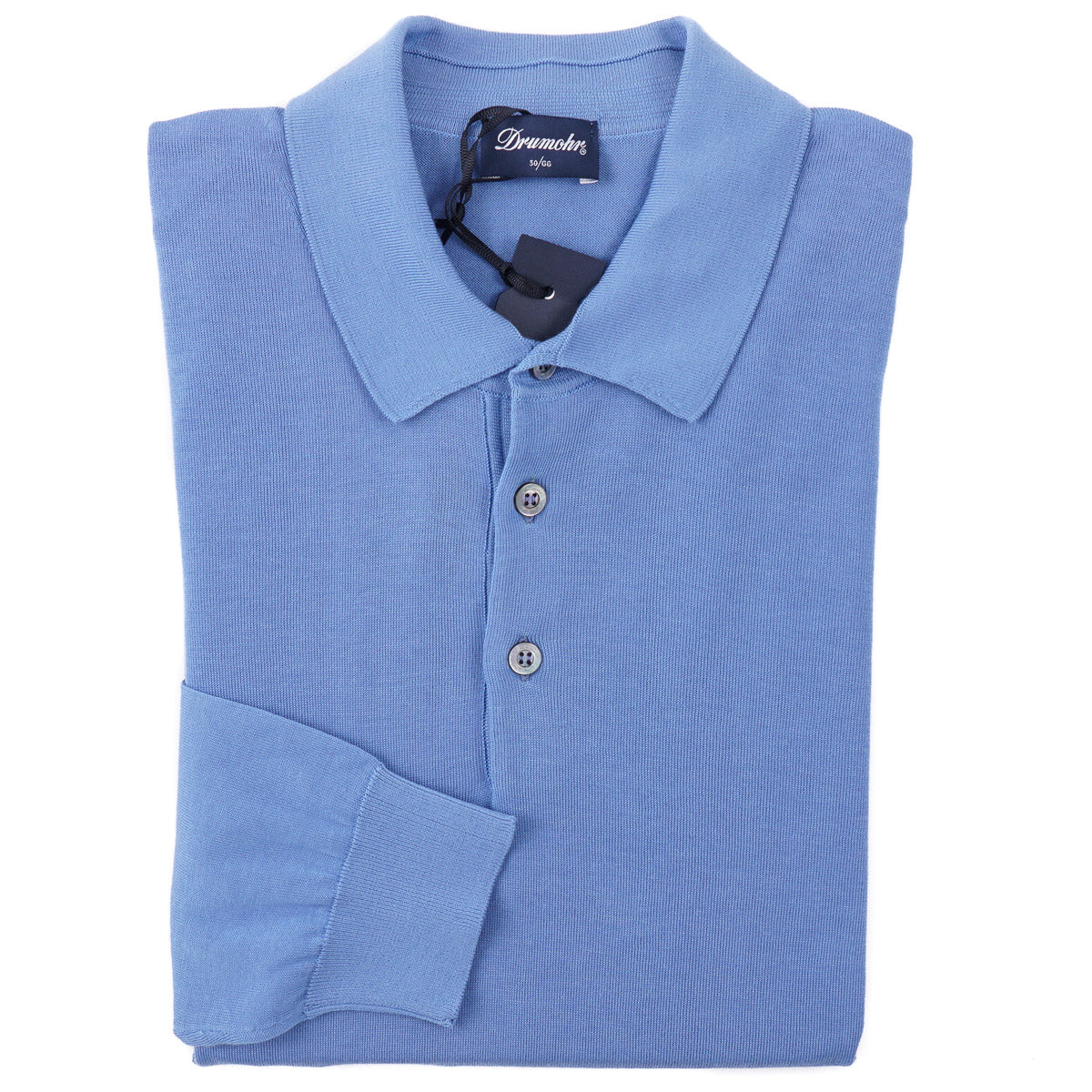 Drumohr Lightweight Cotton Polo Sweater