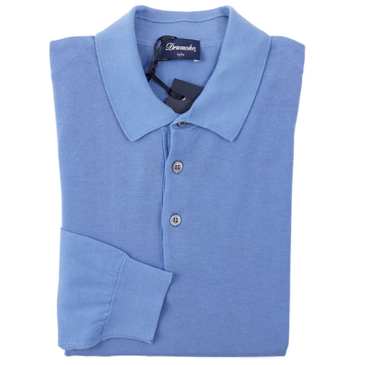 Drumohr Lightweight Cotton Polo Sweater