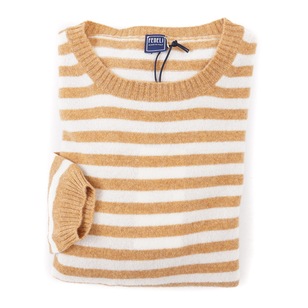 Fedeli Striped Mid-Weight Cashmere Sweater - Top Shelf Apparel