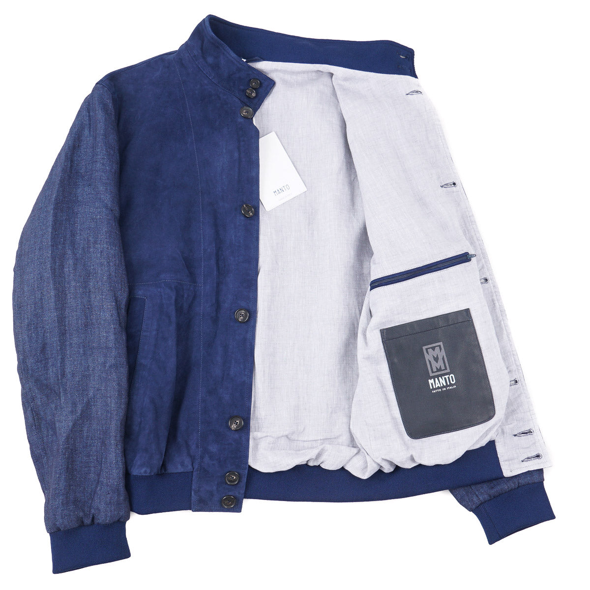 Manto Lambskin Suede and Linen Jacket - Top Shelf Apparel