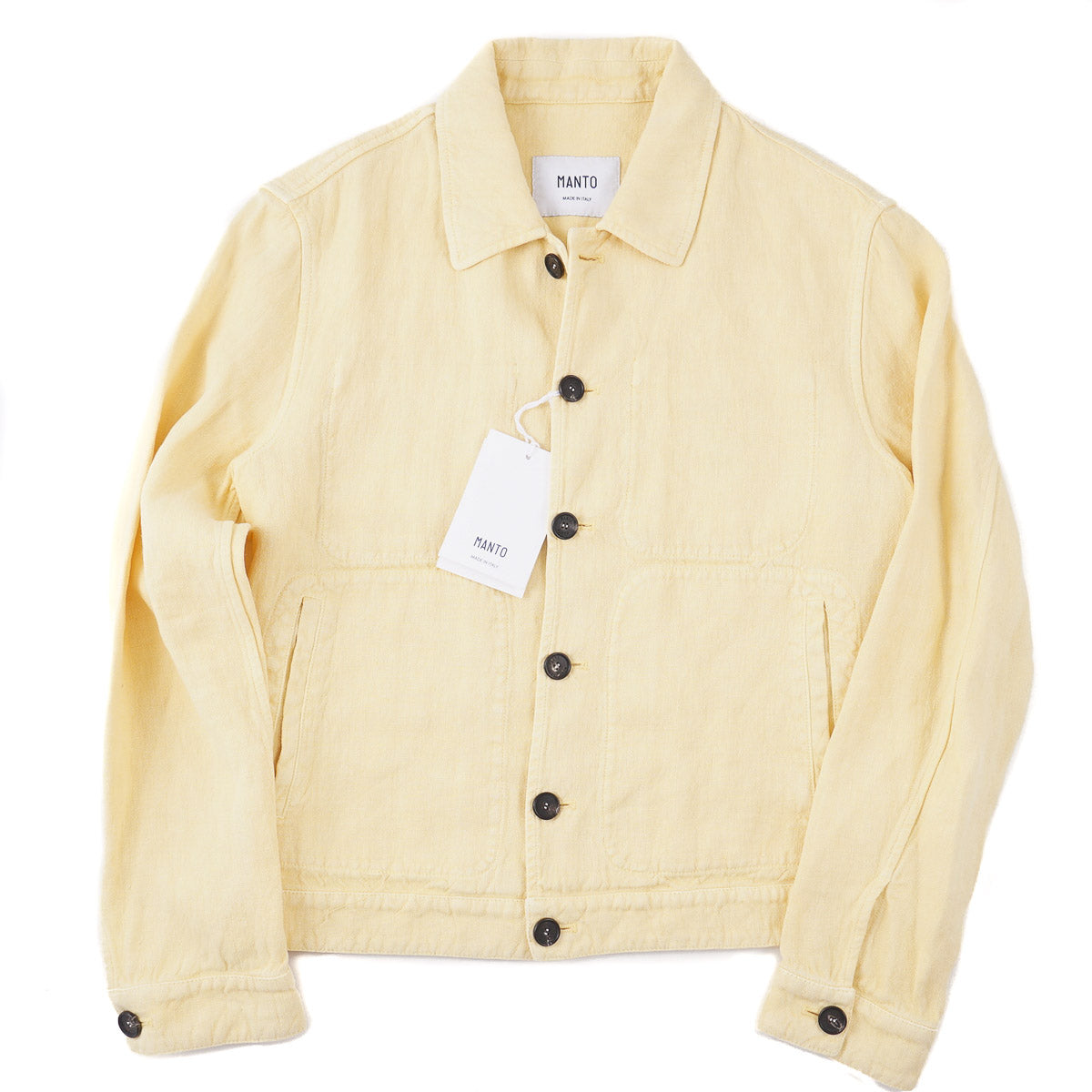 Manto 'Strozzi' Linen Blouson Jacket - Top Shelf Apparel