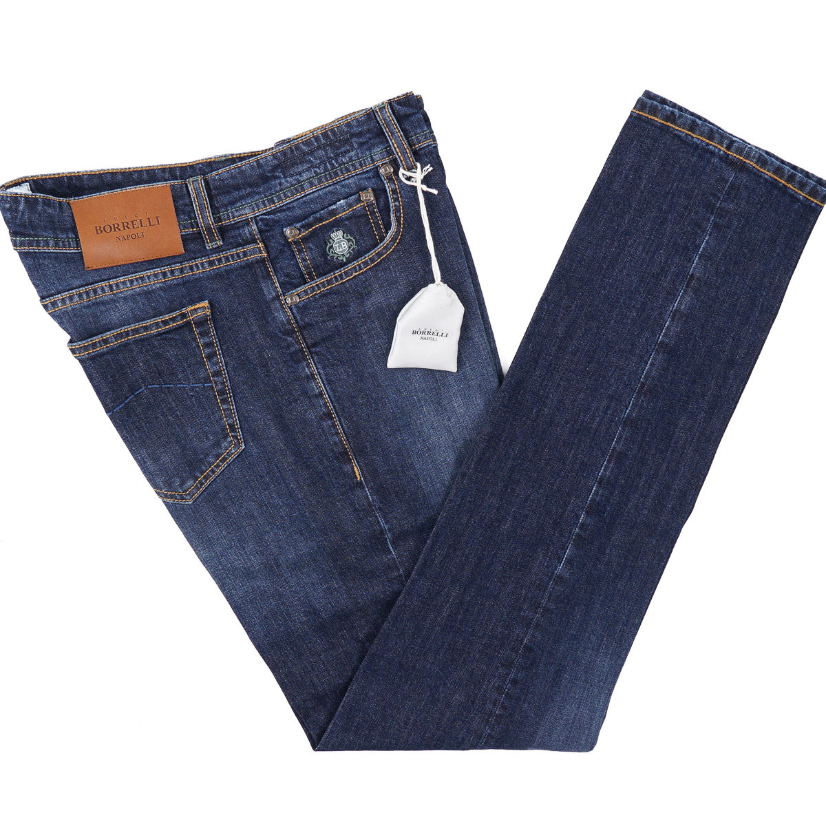 Luigi Borrelli Trim Straight Denim Jeans
