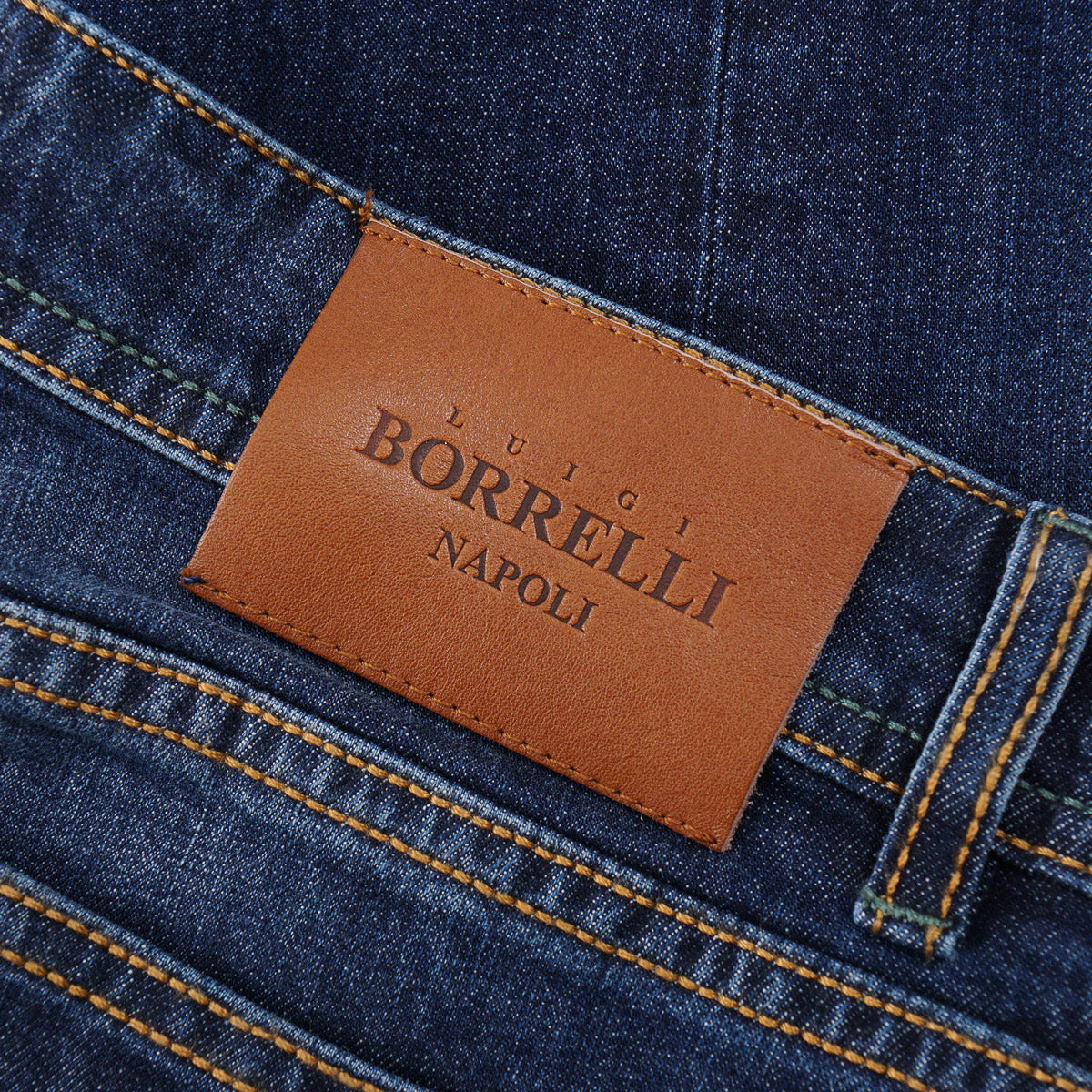 Luigi Borrelli Trim Straight Denim Jeans