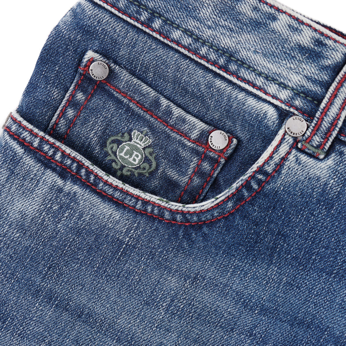 Luigi Borrelli Slim-Fit Denim Jeans
