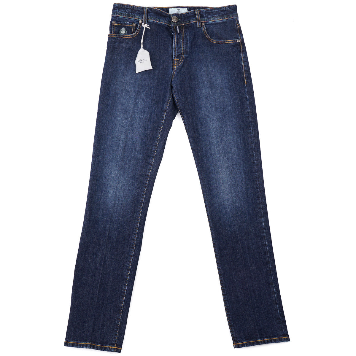 Luigi Borrelli Trim Straight Denim Jeans