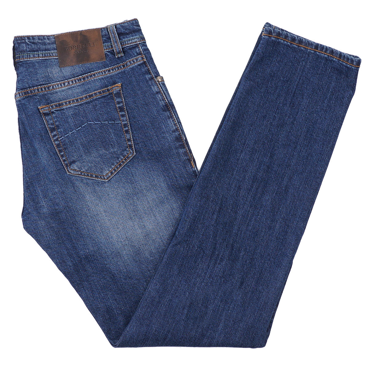 Luigi Borrelli Trim Straight Denim Jeans