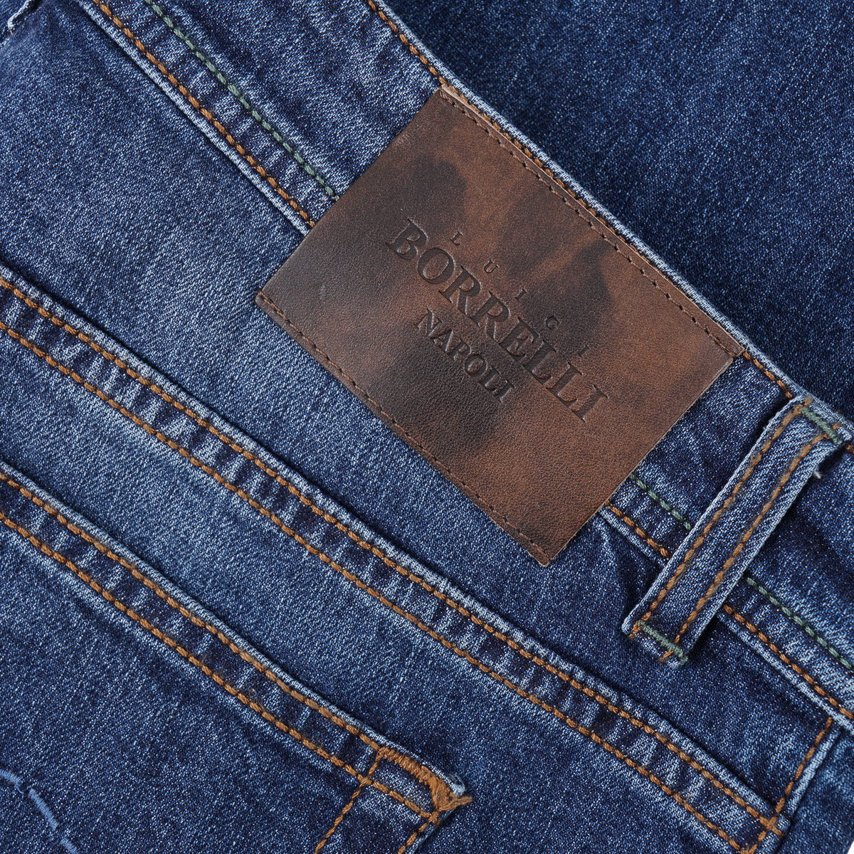 Luigi Borrelli Trim Straight Denim Jeans