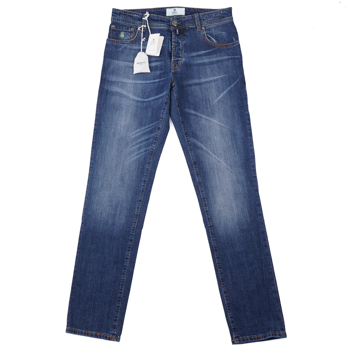 Luigi Borrelli Trim Straight Denim Jeans