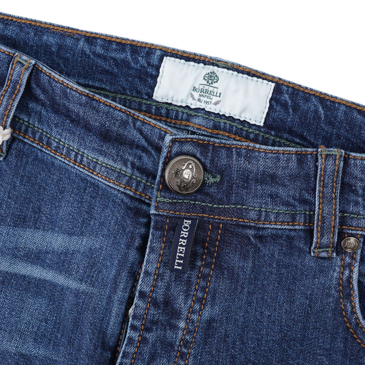 Luigi Borrelli Trim Straight Denim Jeans