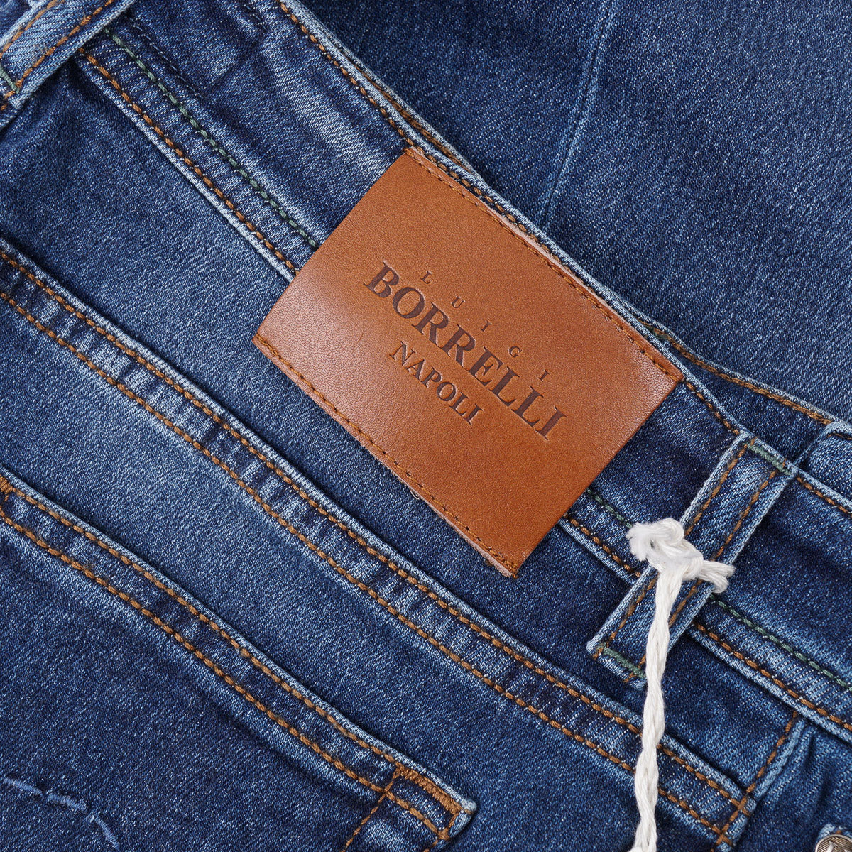 Luigi Borrelli Trim Straight Denim Jeans