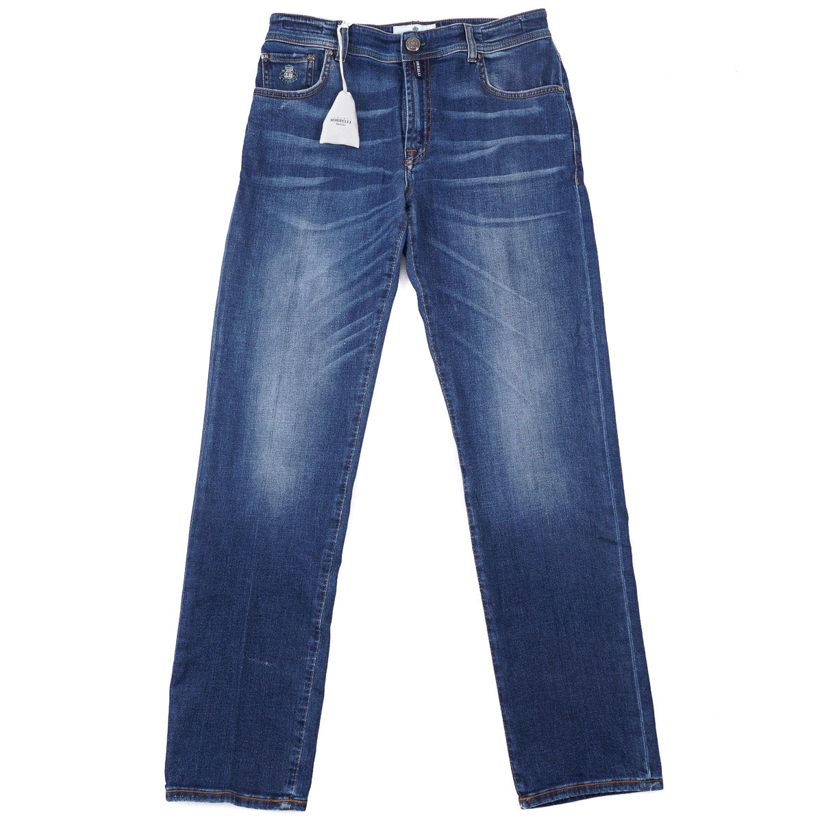Luigi Borrelli Trim Straight Denim Jeans