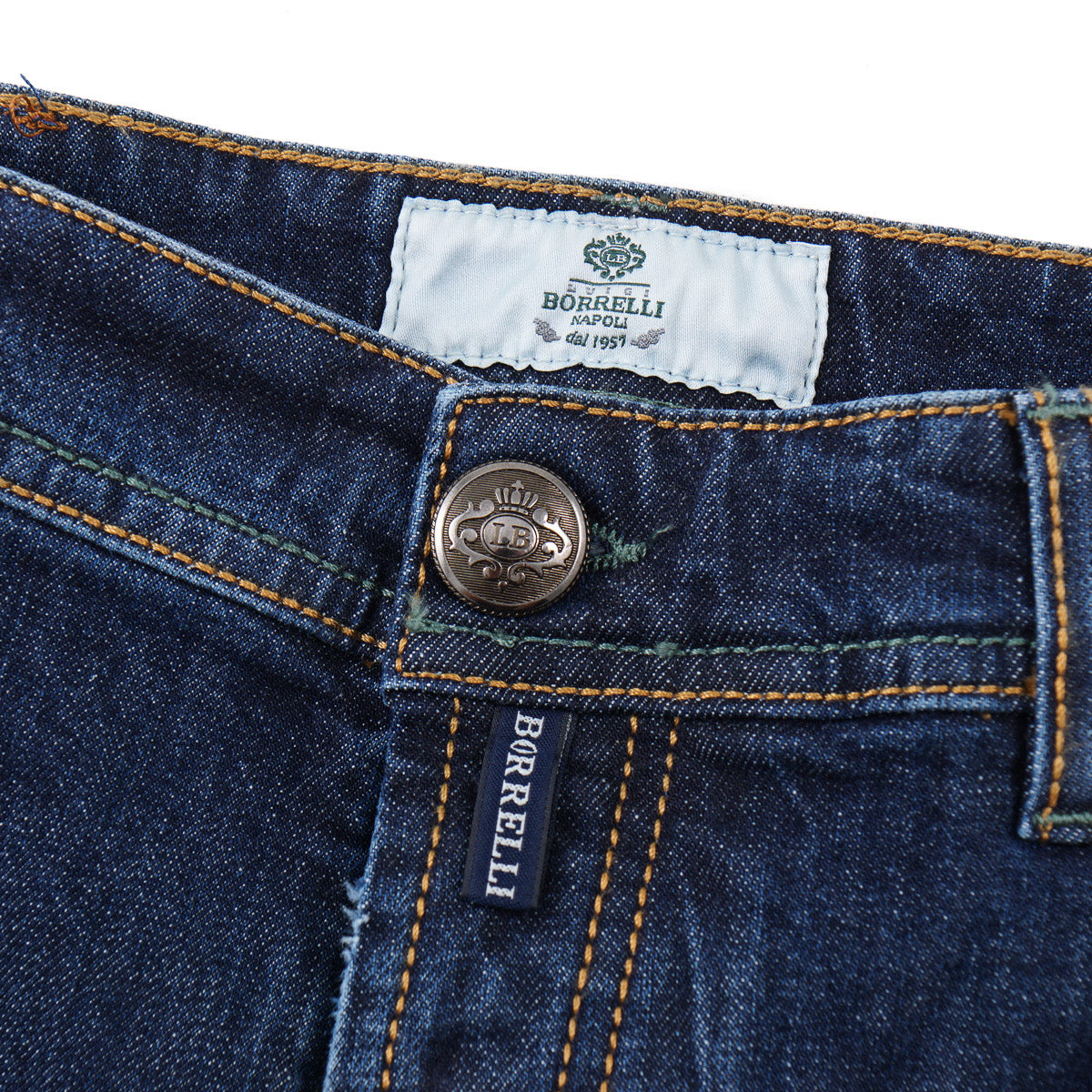 Luigi Borrelli Trim Straight Denim Jeans