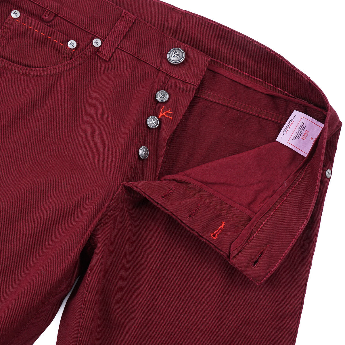 Isaia Slim Straight Twill Denim Jeans