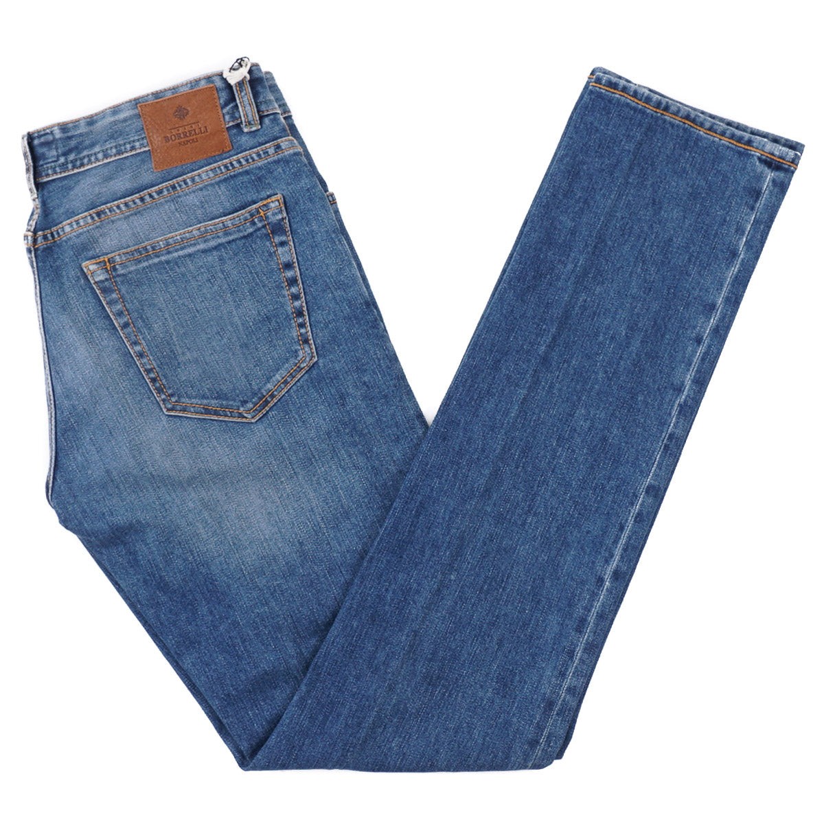 Luigi Borrelli Trim Straight Denim Jeans