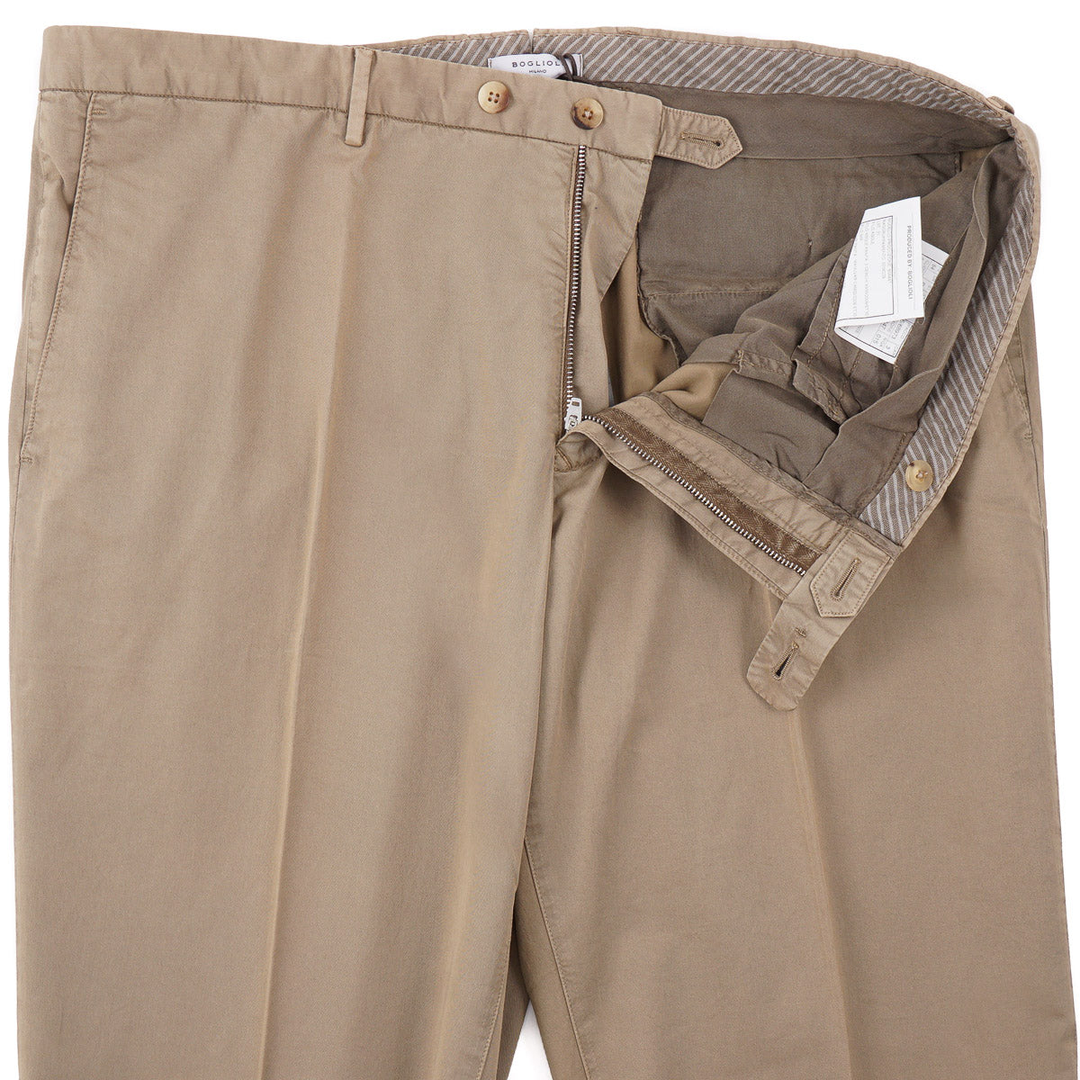 Boglioli Tailored-Fit Cotton Pants