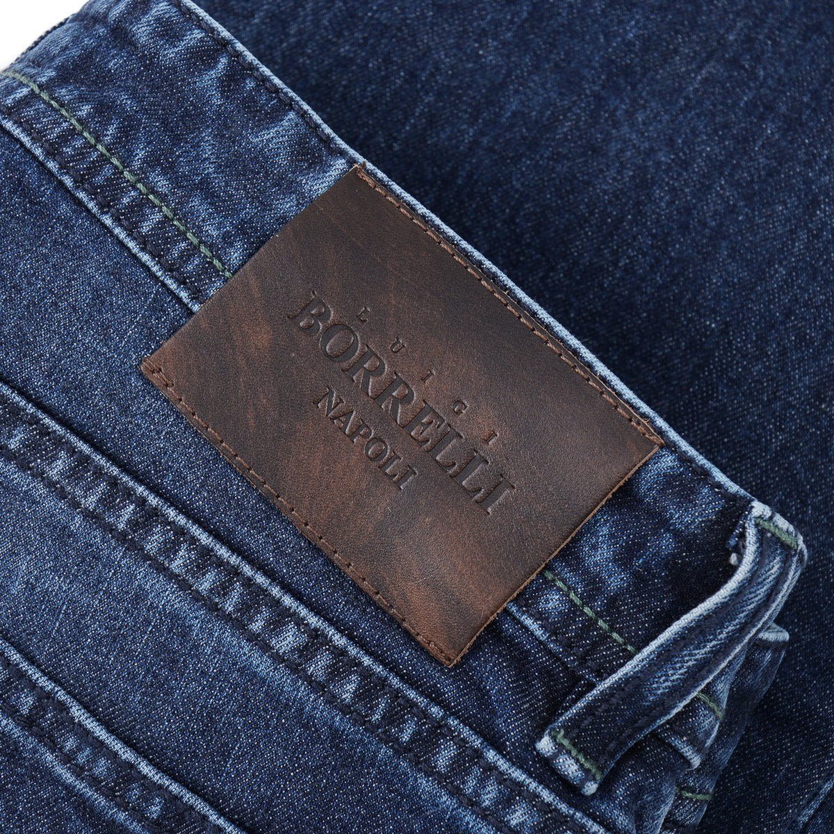 Luigi Borrelli Trim Straight Denim Jeans