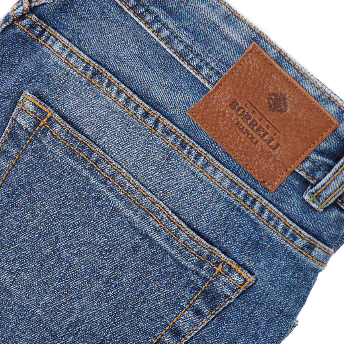 Luigi Borrelli Trim Straight Denim Jeans
