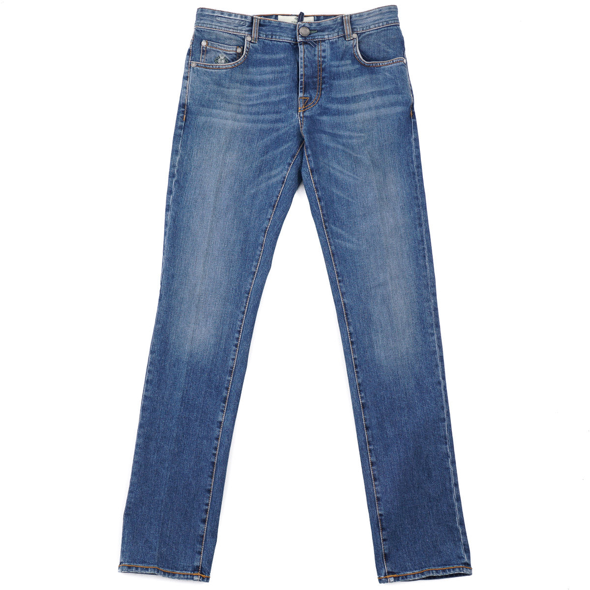 Luigi Borrelli Trim Straight Denim Jeans