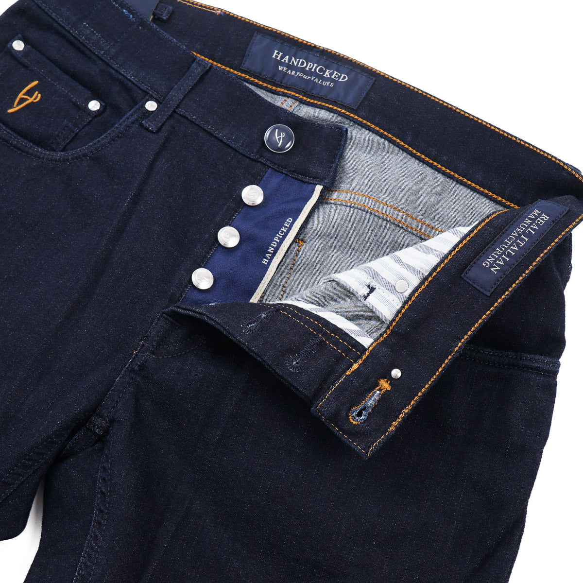 Handpicked 'Milano' Slim-Fit Denim Jeans