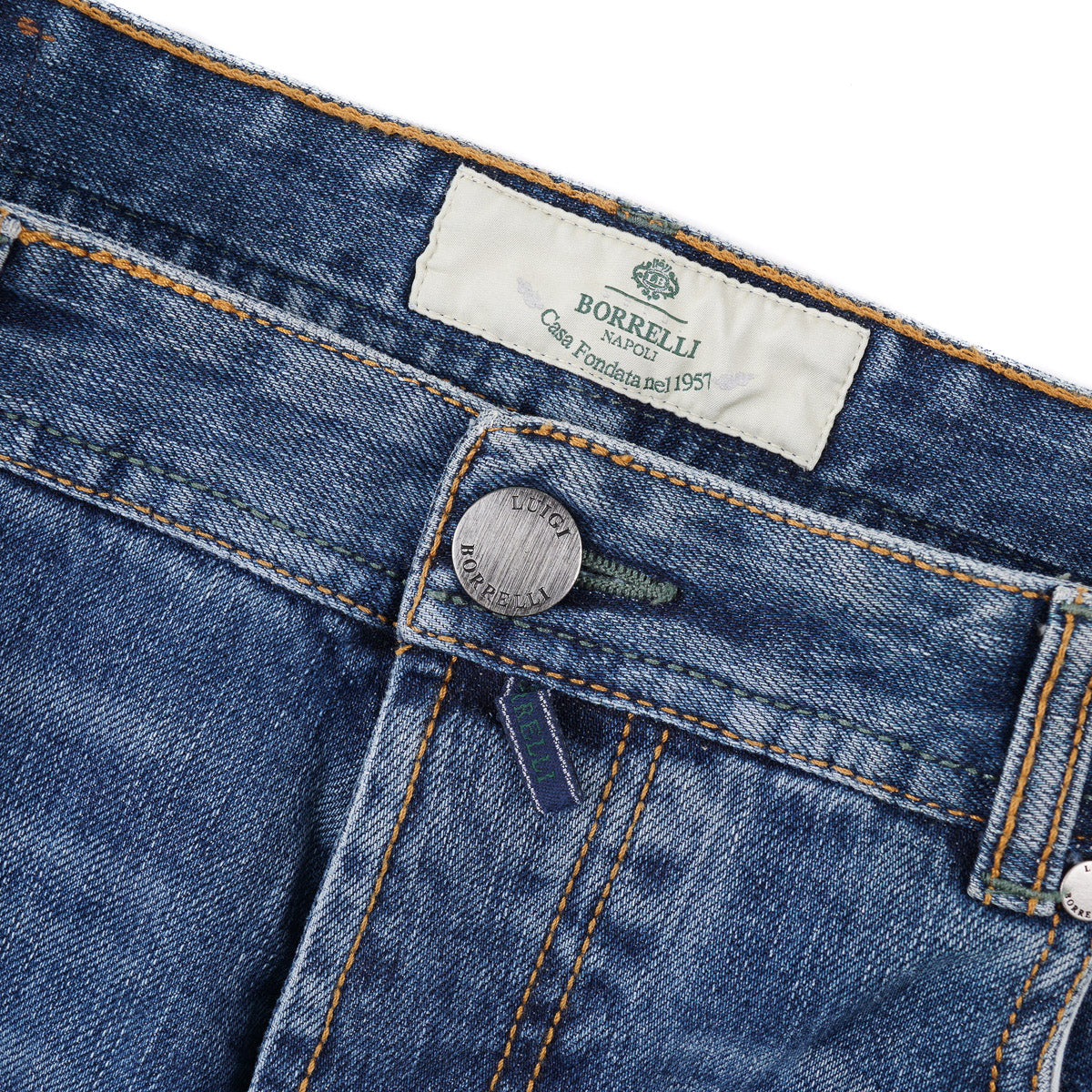 Luigi Borrelli Trim Straight Denim Jeans