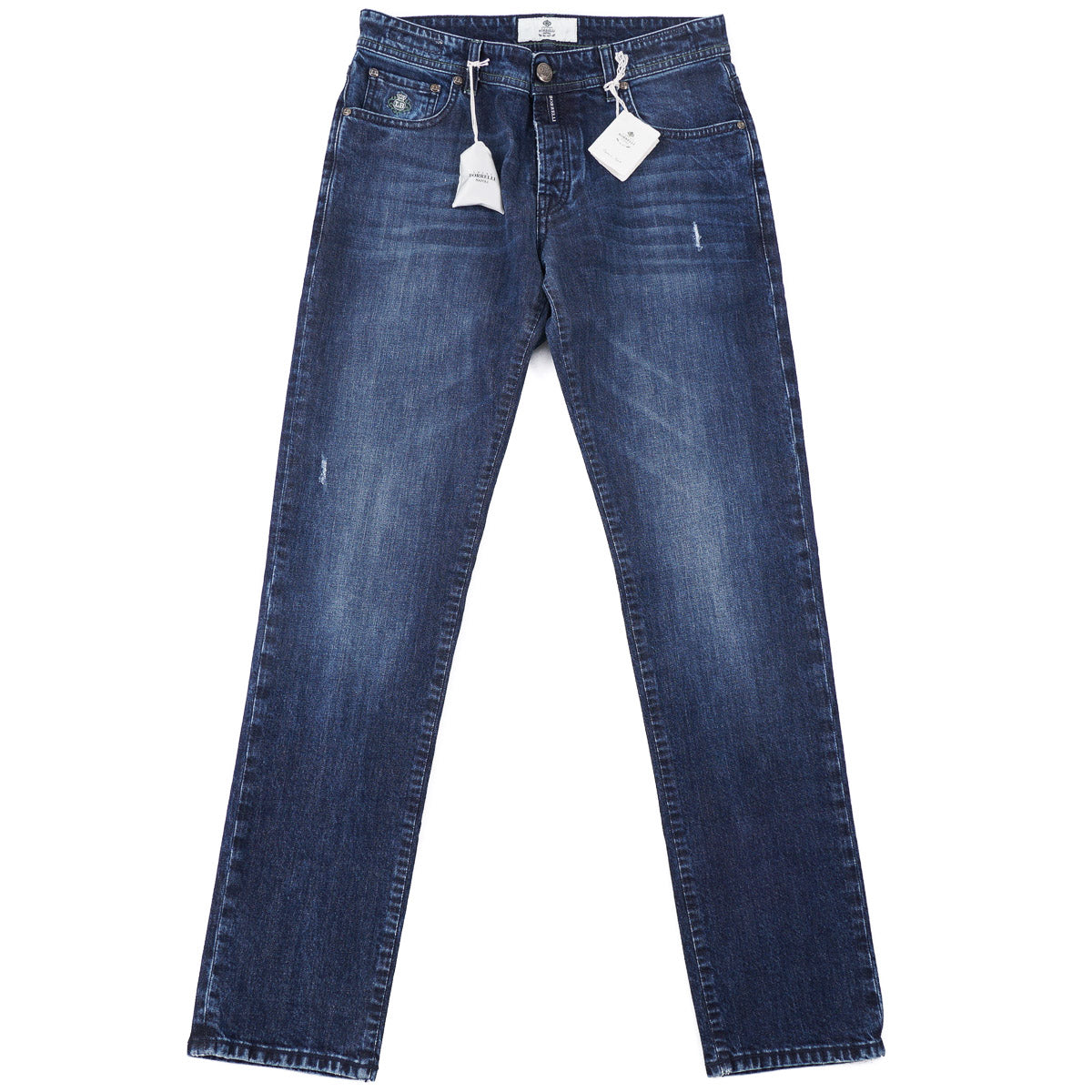 Luigi Borrelli Trim Straight Denim Jeans