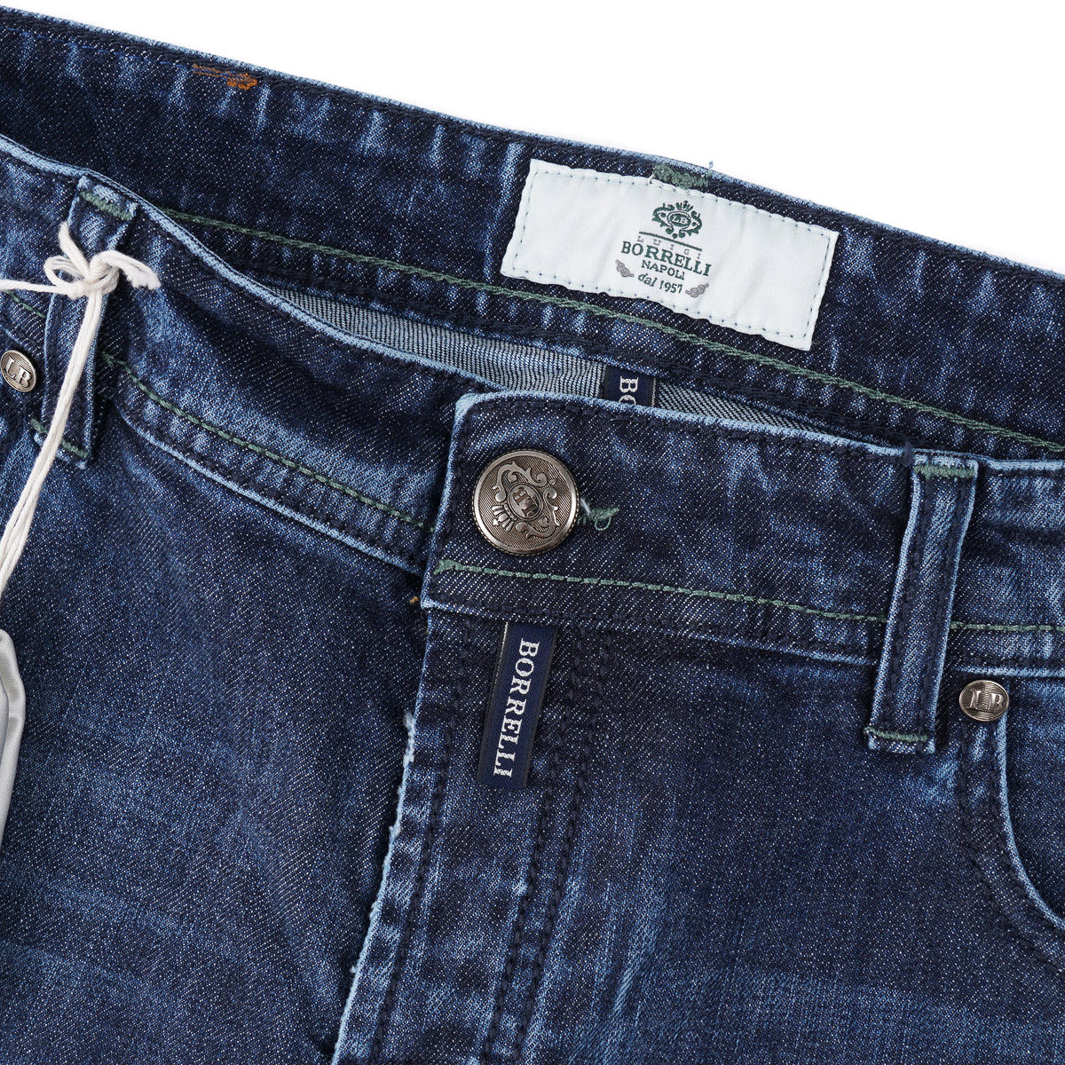 Luigi Borrelli Trim Straight Denim Jeans