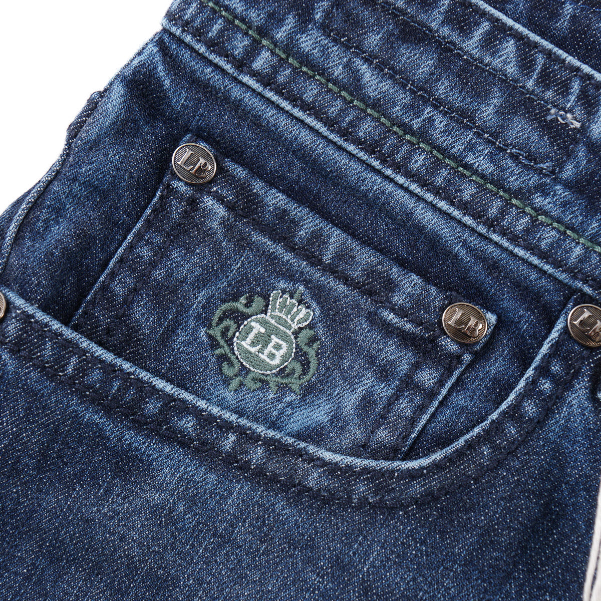 Luigi Borrelli Trim Straight Denim Jeans