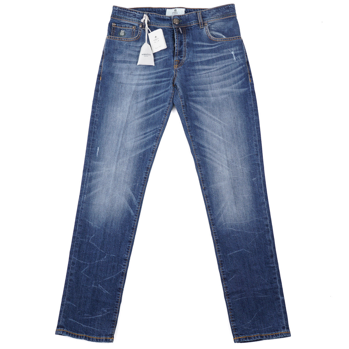 Luigi Borrelli Trim Straight Denim Jeans