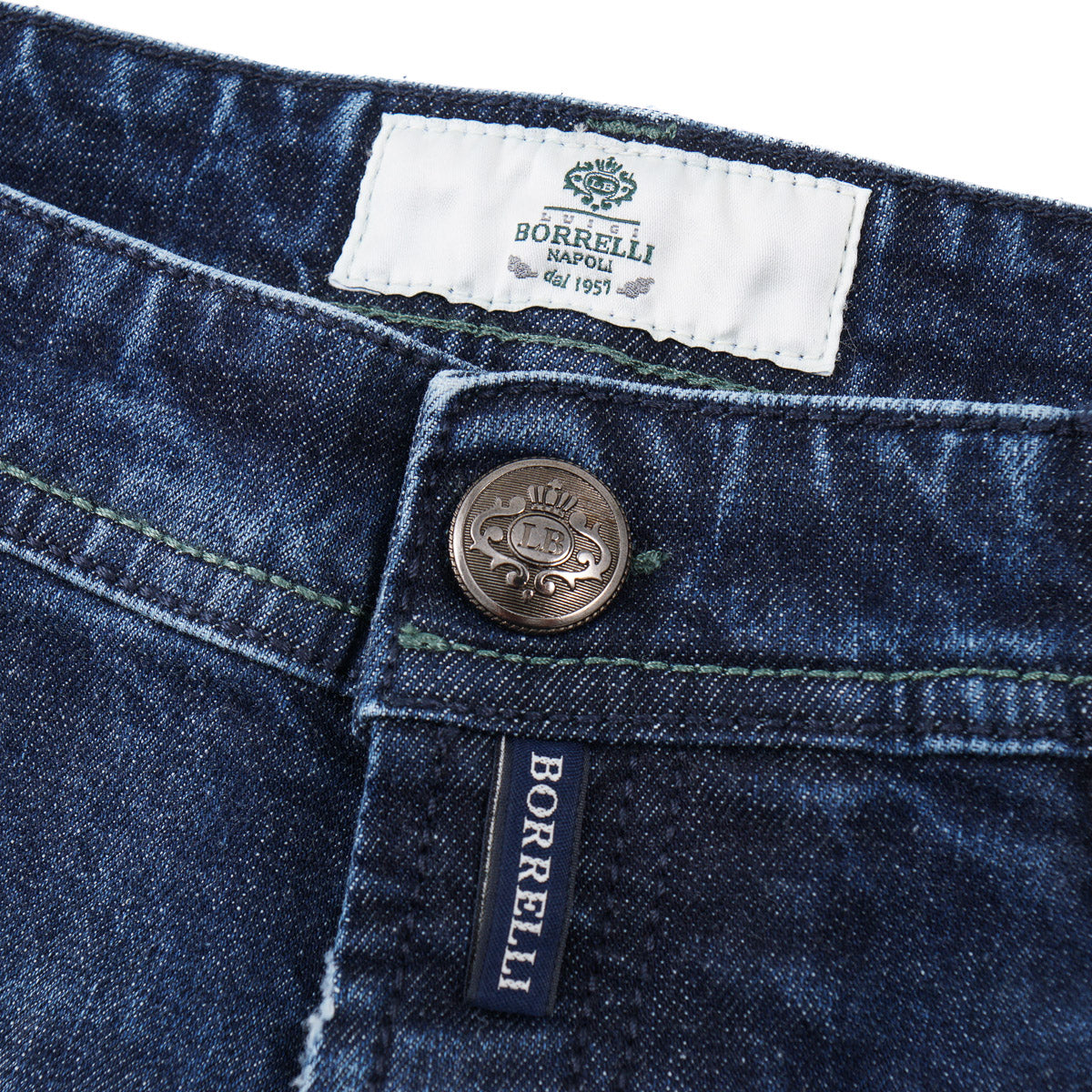 Luigi Borrelli Trim Straight Denim Jeans