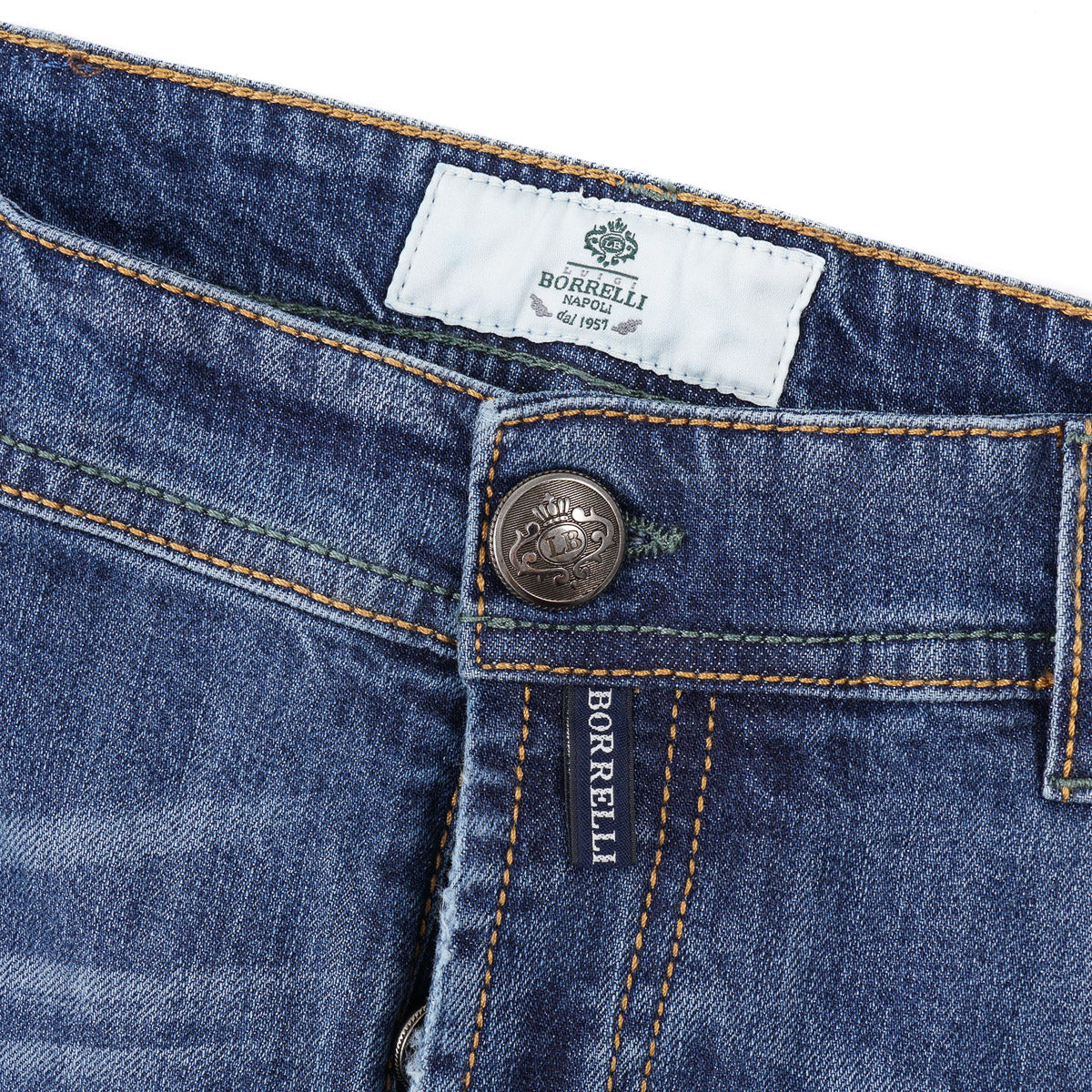Luigi Borrelli Trim Straight Denim Jeans