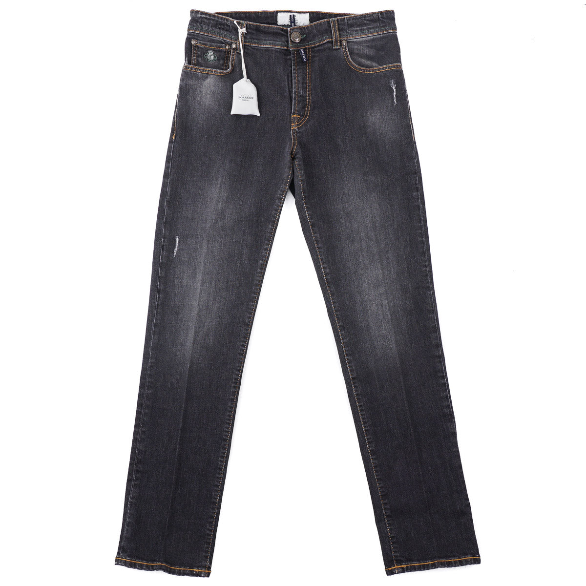 Luigi Borrelli Trim Straight Denim Jeans