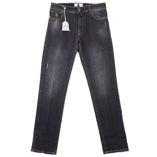Luigi Borrelli Trim Straight Denim Jeans