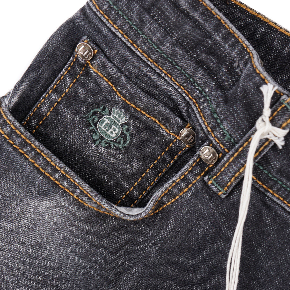 Luigi Borrelli Trim Straight Denim Jeans