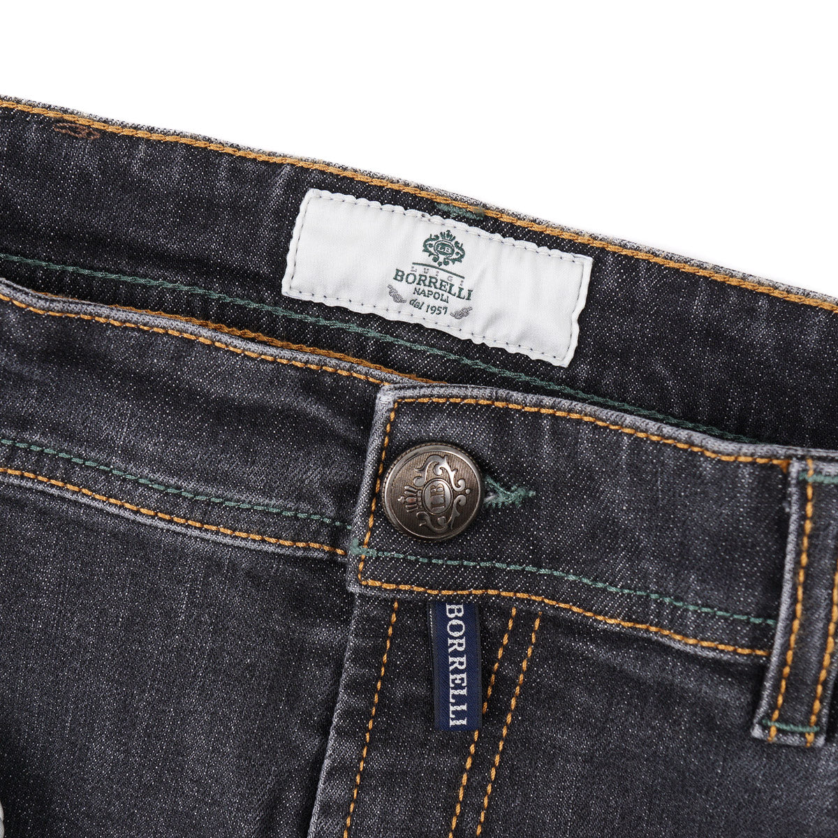 Luigi Borrelli Trim Straight Denim Jeans