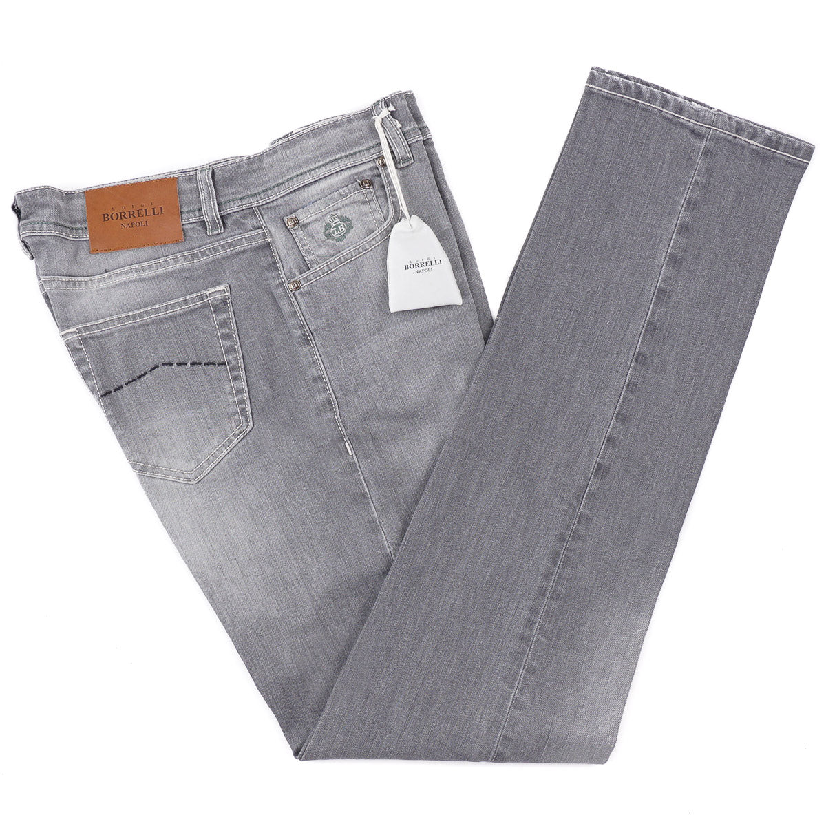 Luigi Borrelli Trim Straight Denim Jeans