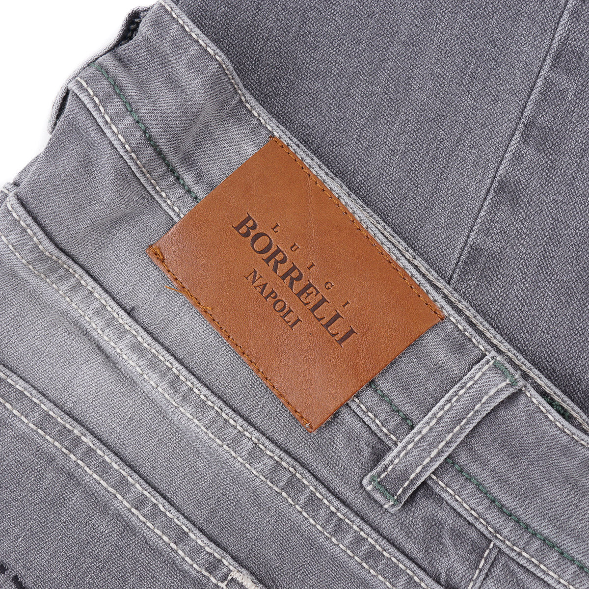 Luigi Borrelli Trim Straight Denim Jeans