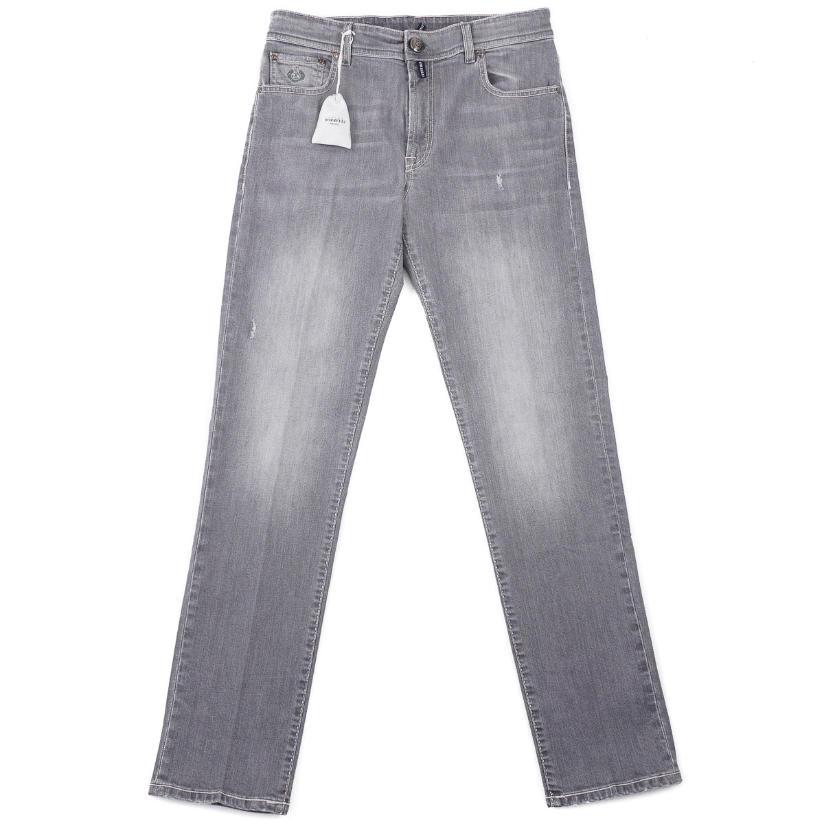 Luigi Borrelli Trim Straight Denim Jeans
