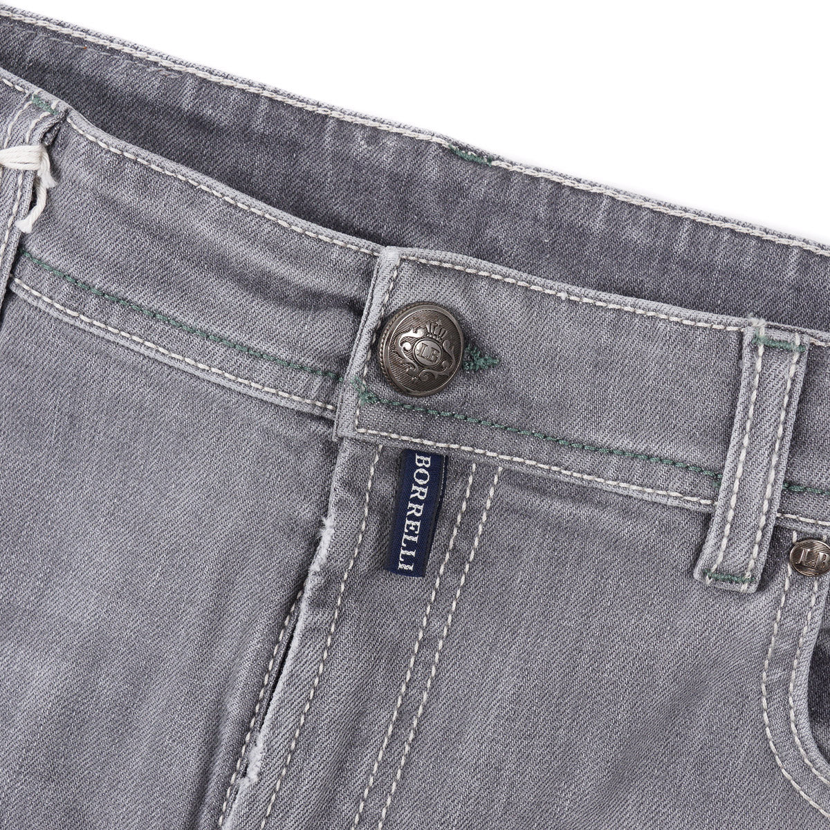Luigi Borrelli Trim Straight Denim Jeans