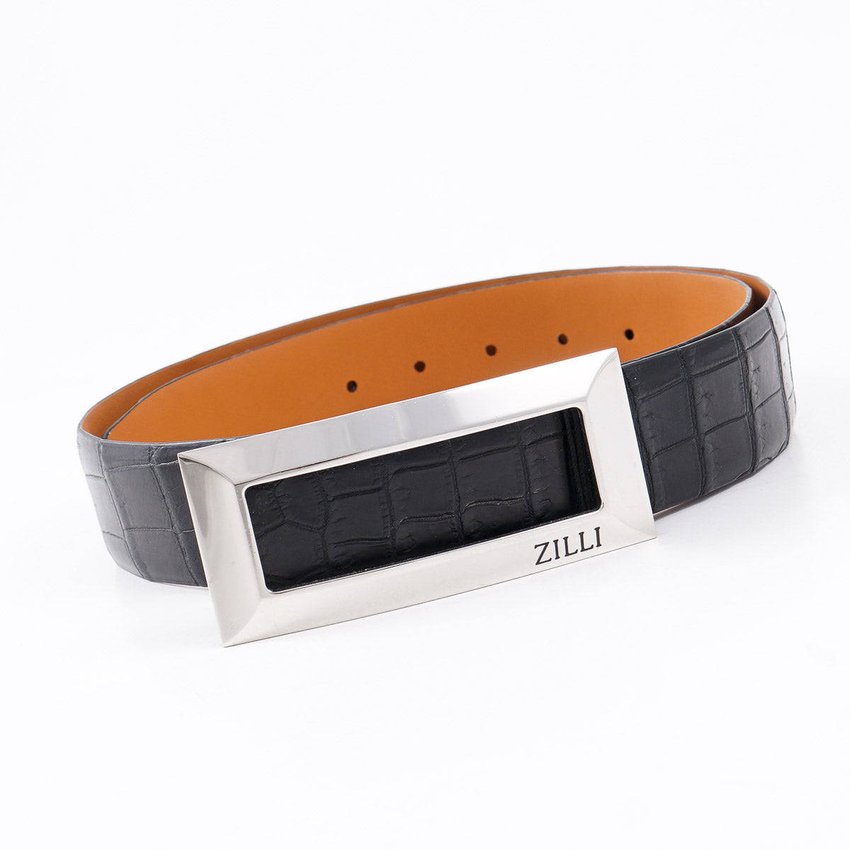 Zilli Belt in Matte Black Crocodile - Top Shelf Apparel